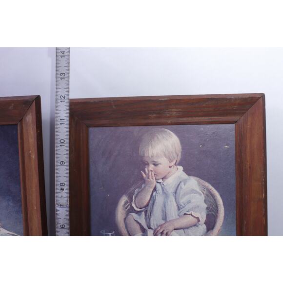 James Ingwersen, Gary and Gretchen, Prints, Framed, Set of Two, Boy reading, - Picture 4 of 5